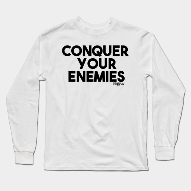 CONQUER Long Sleeve T-Shirt by fontytees